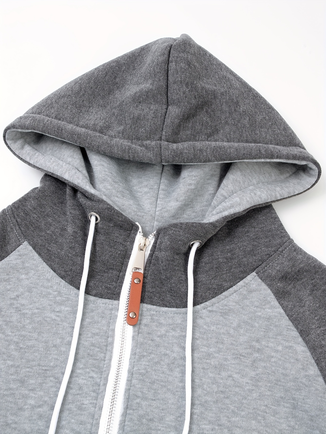 mens casual zip up hoodie color block hooded jacket for sports details 13