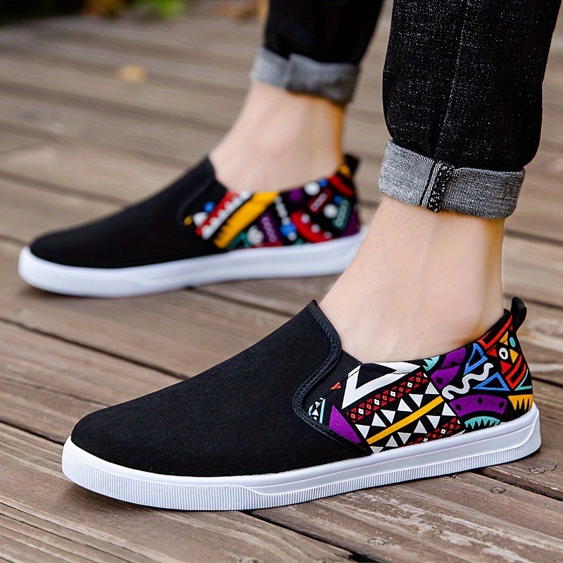 slip canvas shoes men s trendy ethnic style comfy non slip details 0