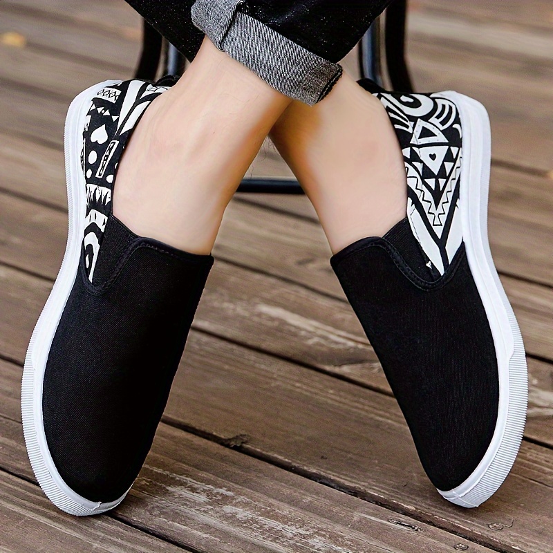 slip canvas shoes men s trendy ethnic style comfy non slip details 4