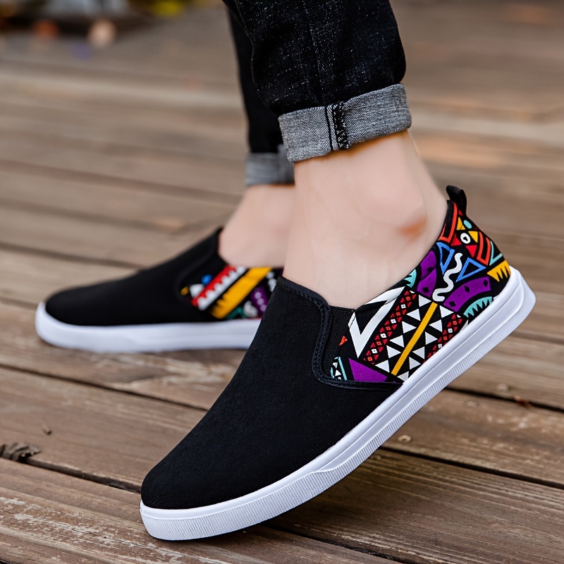 slip canvas shoes men s trendy ethnic style comfy non slip details 6