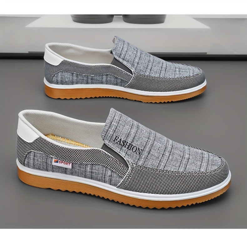 mens vintage slip on canvas loafer shoes comfy non slip casual durable walking shoes mens footwear men s shoes temu details 10