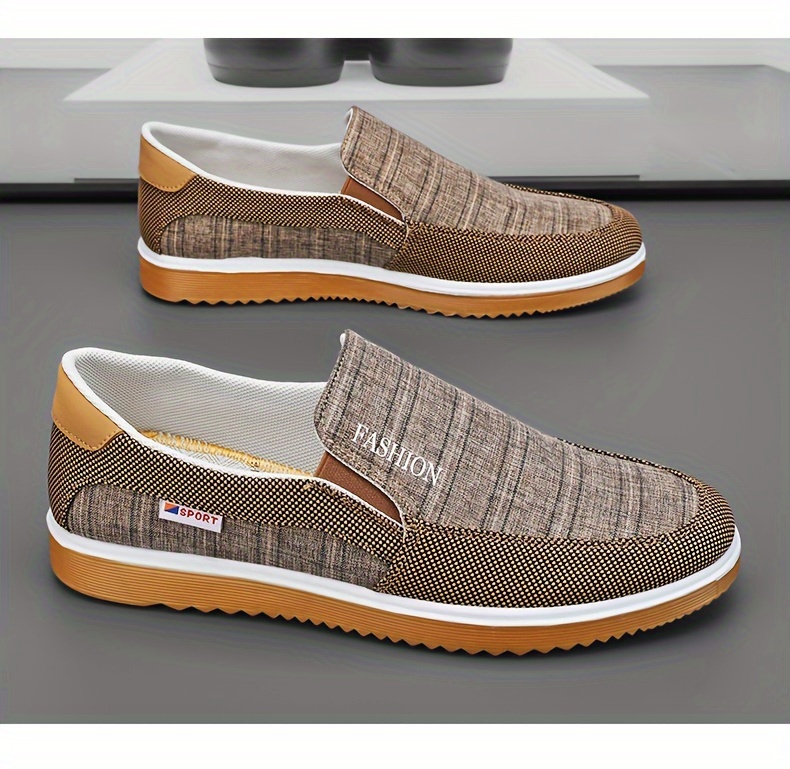 mens vintage slip on canvas loafer shoes comfy non slip casual durable walking shoes mens footwear men s shoes temu details 11