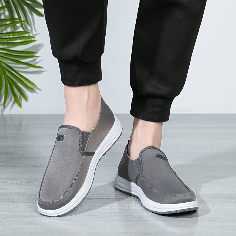 slip canvas shoes men s solid breathable non slip slip details 2