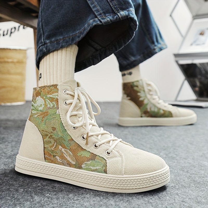 high top canvas shoes men s trendy breathable wear resistant details 12