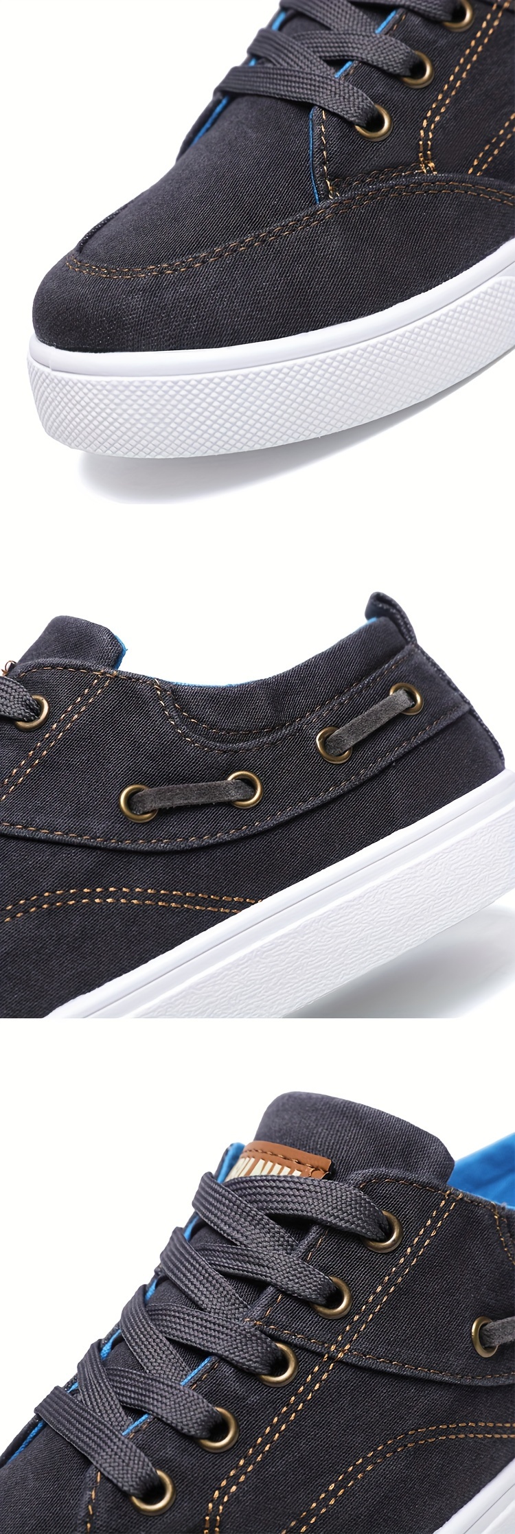 canvas skate shoes men s versatile breathable wear resistant details 1