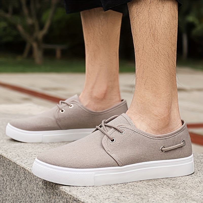 casual canvas shoes men s breathable lightweight low top details 0