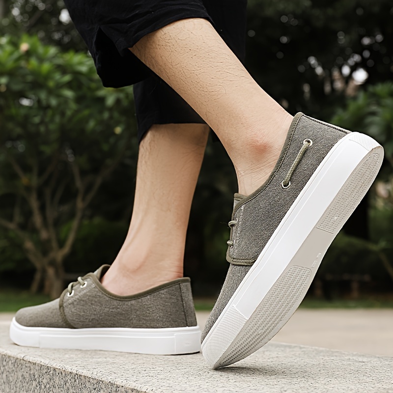 casual canvas shoes men s breathable lightweight low top details 7